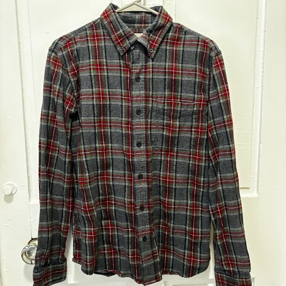LL Bean Men's Scotch Plaid Flannel Shirt, Slim Fit